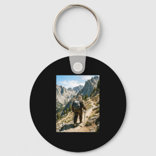 Porte-clés Bigfoot randonnée drôle de sasquatch avec sac à do
