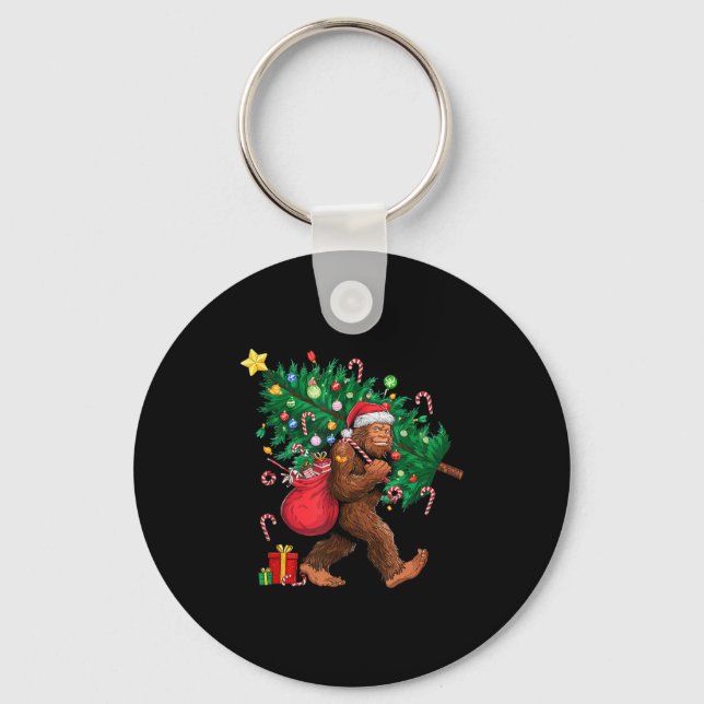 Porte-clés Bigfoot Santa Most Wonderful Christmas Tree Lights (Recto)