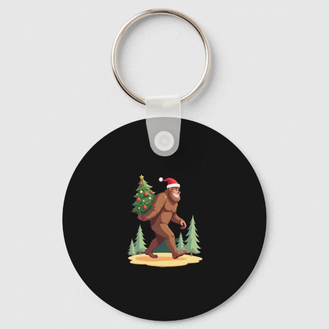 Porte-clés Bigfoot sapin de Noël Santa Hat (Recto)