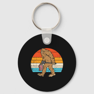 Porte-clés Bigfoot Sasquatch Bbq Retro Byrbecue Grilling Men
