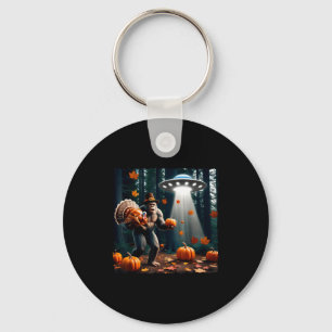 Porte-clés Bigfoot Sasquatch Dinde Ovnis Drôle de Thanksgivin
