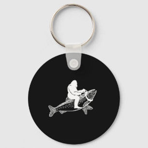Porte-clés Bigfoot Sasquatch pêche à la mouche truite pêcheur