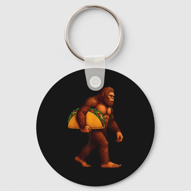 Porte-clés Bigfoot Taco Sasquatch Walking Taco Funny Shirt Me (Recto)