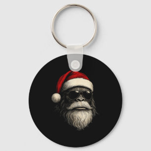 Porte-clés Bigfoot Visage Lunettes Santa Noël Drôle Xmas Sa