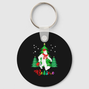 Porte-clés Bigfoot Yeti Sasquatch Noël Croire Noël
