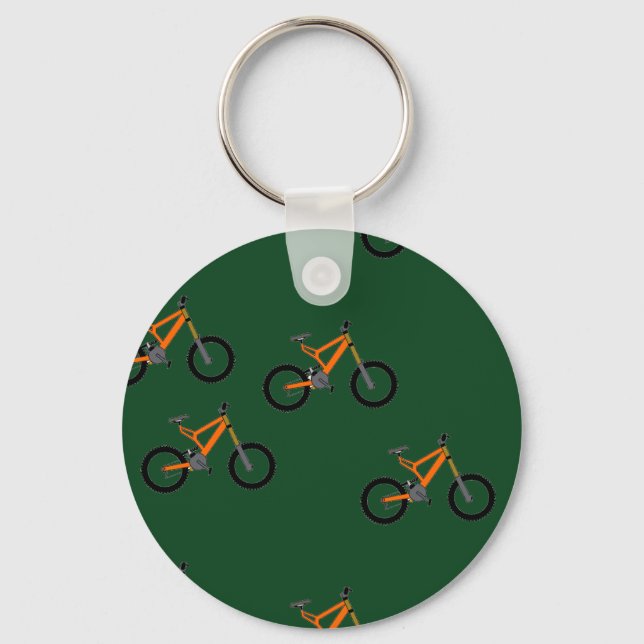 Porte-clés Bikes on green (Recto)