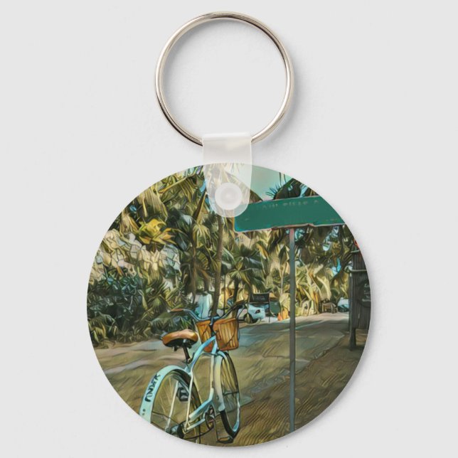 Porte-clés Biking Lover Gift | Cycling Painting (Recto)