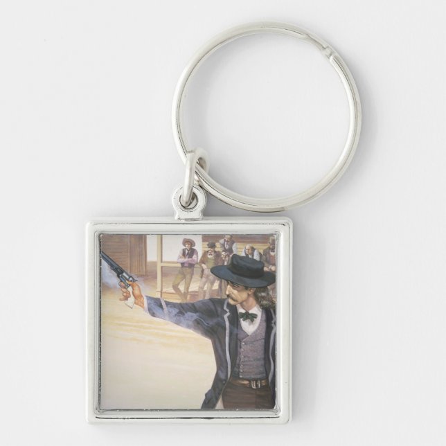 Porte-clés "Bill sauvage" Hickok (1837-76) démontre sa marque (Devant)