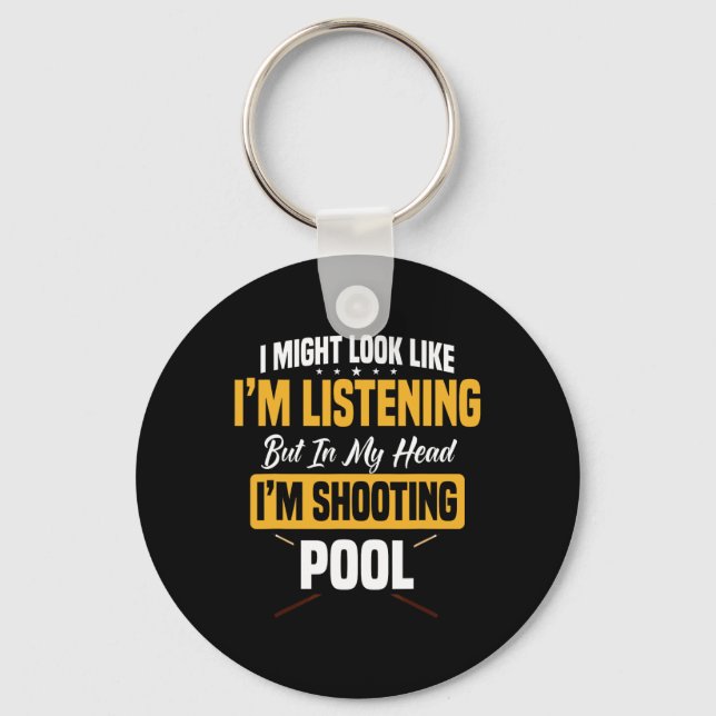 Porte-clés Billard Joueur Pool Table Snooker Pyramide Billia (Recto)