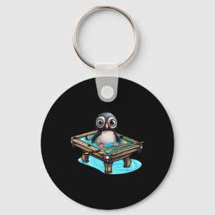 Porte-clés Billard Penguin Hustler Pool Snooker Jouer Poo