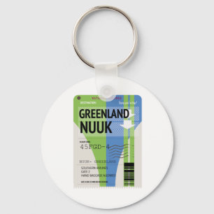 Porte-clés Billet de voyage Groenland Nuuk