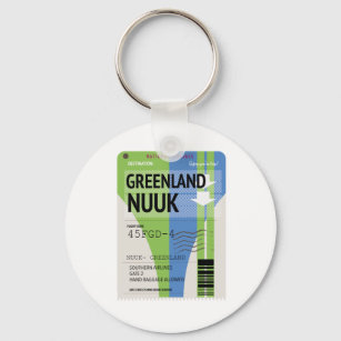 Porte-clés Billet voyage Nuuk du Groenland