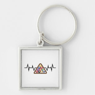 Porte-clés Billiard Ball Rack Hearbeat