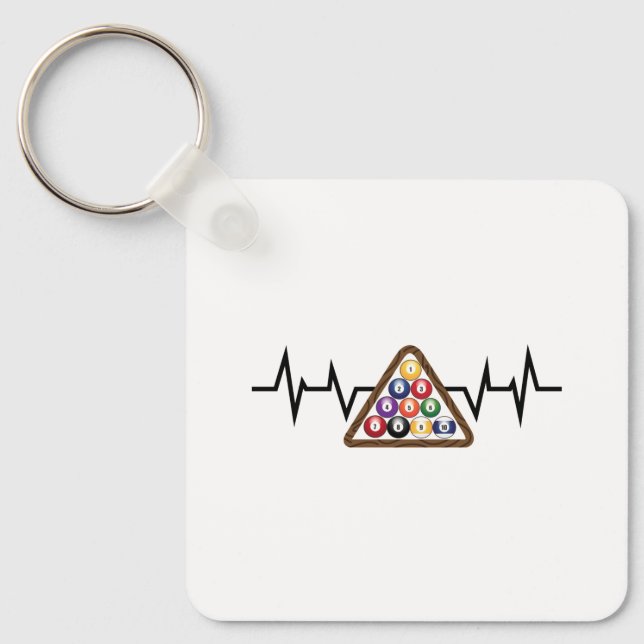 Porte-clés Billiard Ball Rack Hearbeat (Recto)