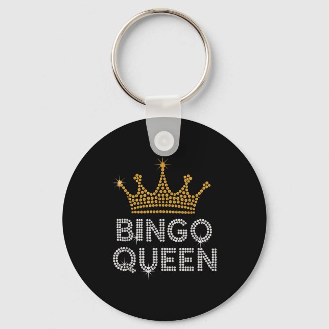 Porte-clés Bingo Queen Bingo Player Game Party Funny Women Gi (Recto)