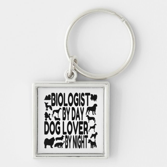 Porte-clés Biologiste Amoureux des chiens (Devant)