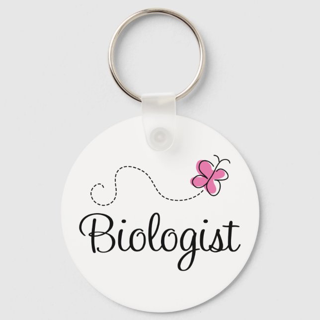 Porte-clés Biologiste Rose Cute (Recto)
