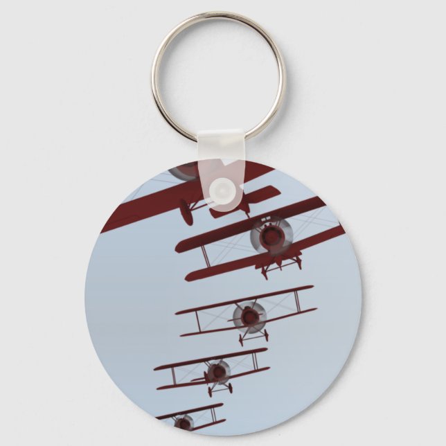 Porte-clés Biplane rétro (Recto)