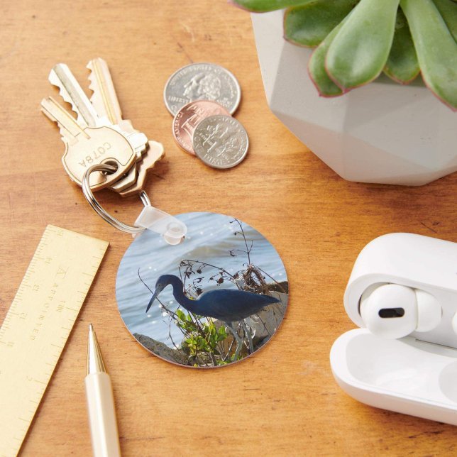 Porte-clés Bird by the Bay Little Blue Heron Safety Harbour (Créateur téléchargé)