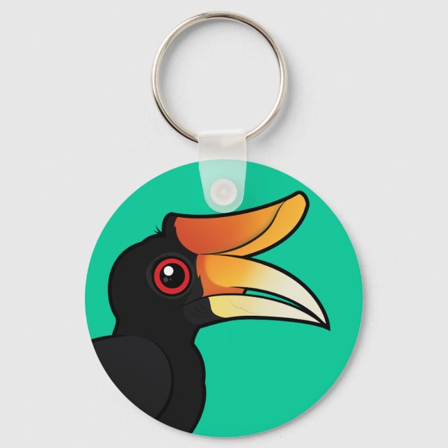 Porte-clés Birdorable Rhinoceros Hornbill (Recto)