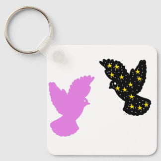 Porte-clés Birds Keychain – Paired Sky Creatures Silhouette