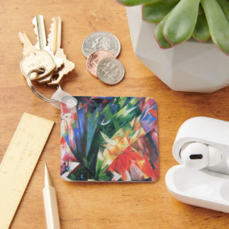 Porte-clés Birds (Vogel) by Franz Marc, Vintage Cubism Art