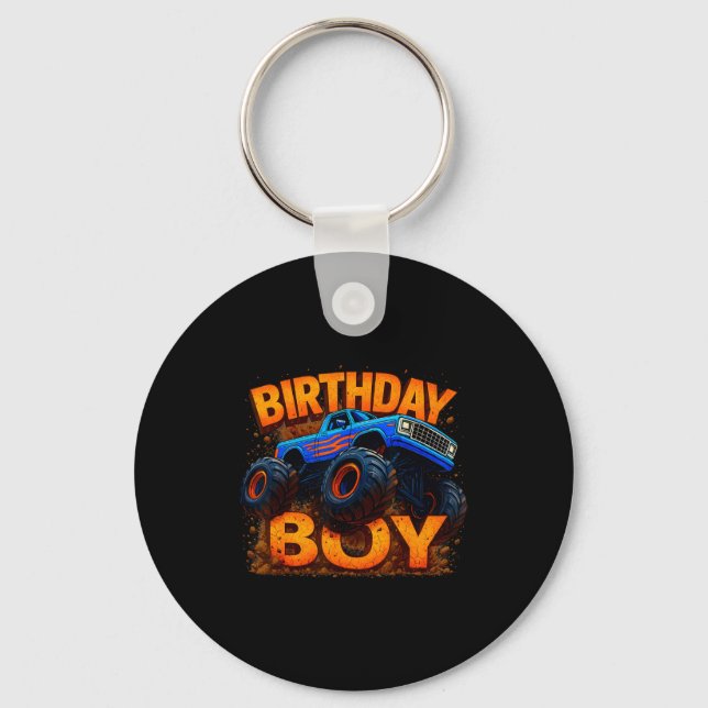 Porte-clés Birthday Boy Monster Truck Funny Family Matching  (Recto)