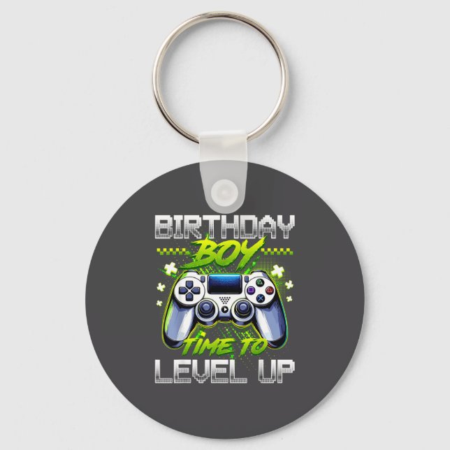 Porte-clés Birthday Boy Time To Level Up Video Game Birthday  (Recto)
