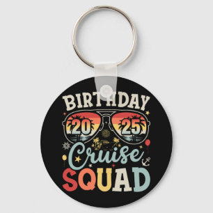 Porte-clés Birthday Cruise Squad 2025 Family Matching Circle