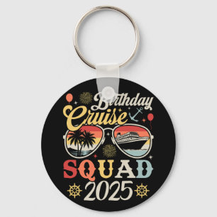 Porte-clés Birthday Cruise Squad 2025 Family Matching Circle