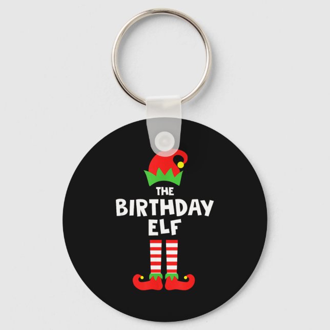 Porte-clés Birthday Elf Matching Group Family Holiday Christm (Recto)