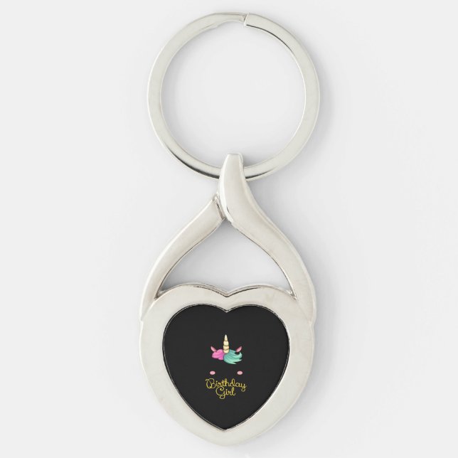 Porte-clés Birthday Girl Unicorn (Devant)