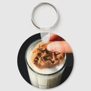 Porte-clés Biscuit et un verre de porte - clé de lait