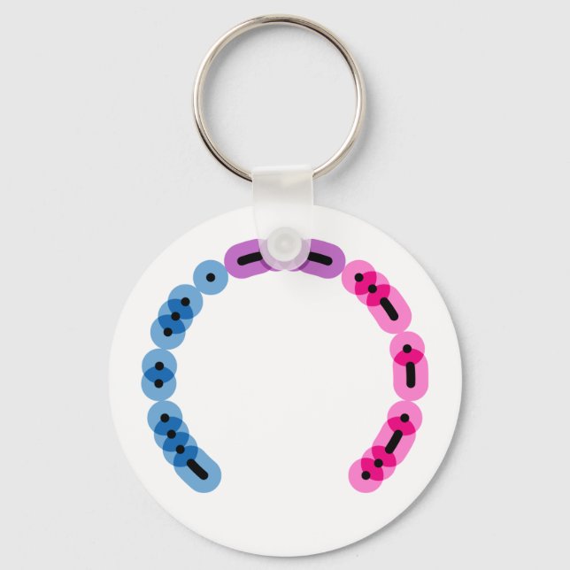 Porte-clés Bisexual Morse Code Arc Porte - clé (Recto)