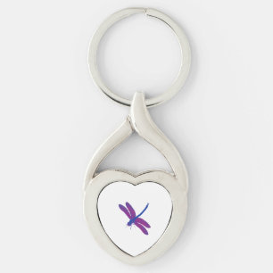 Porte-clés Bisexual Pride Vintage Dragonfly Art