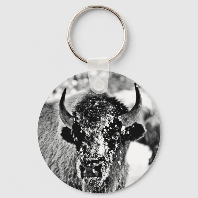 Porte-clés Bison de Yellowstone gelé (Recto)