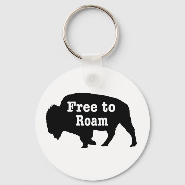 Porte-clés Bison Free To Roam (Recto)