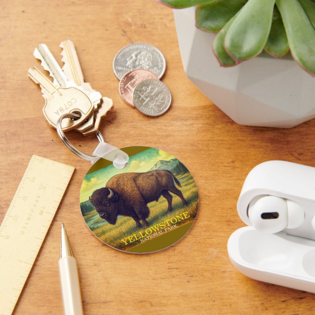 Porte-clés Bisons du Parc national de Yellowstone, Wyoming (Bureau)