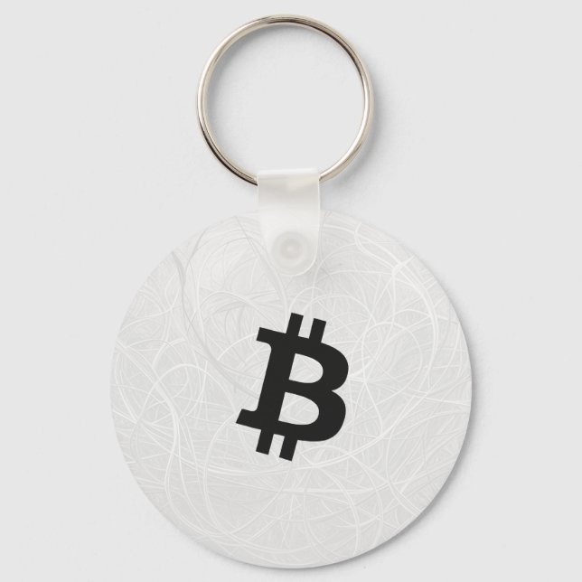 Porte-clés BitCoin Neurone Blanc (Recto)