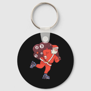 Porte-clés Bitcoin Santa Claus Cryptomonnaie Père Noël Crypto