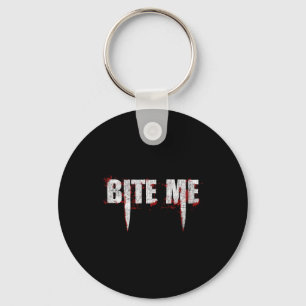 Porte-clés Bite Me Vampire Dents Bloody Halloween