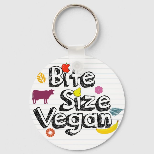 Porte-clés Bite Size Vegan Porte - clé Nouveau logo (Recto)