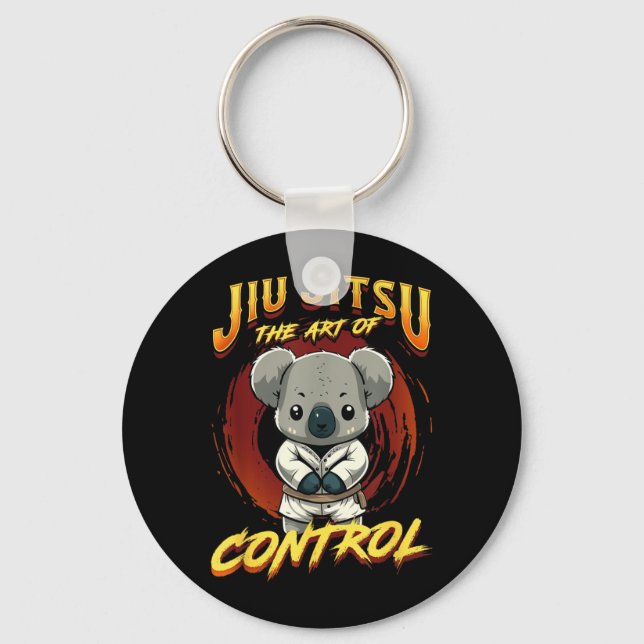 Porte-clés BJJ l'art du contrôle - Grappling Jiu Jitsu mignon (Recto)