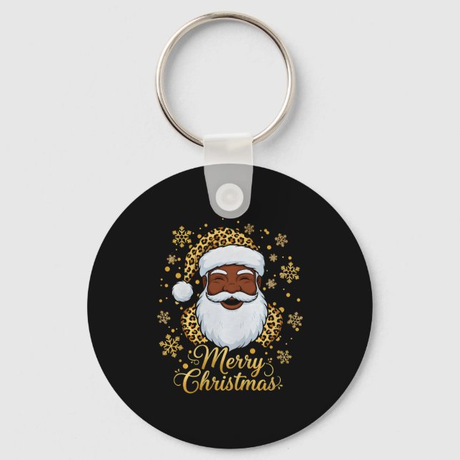 Porte-clés Black African Afro American Santa Claus Christmas  (Recto)