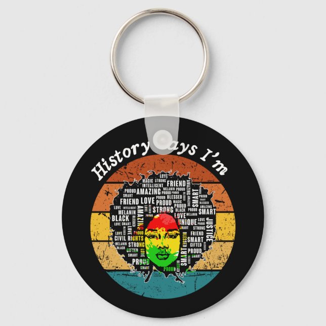 Porte-clés Black Afro Woman (Recto)