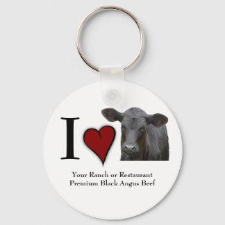Porte-clés Black Angus Beef - J'aime le design de coeur