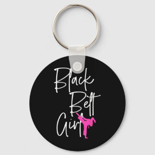 Porte-clés Black Belt Girl Karate Jiu Jitsu Taekwondo Martial