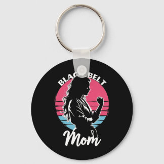Porte-clés Black Belt Maman Arts Martiaux Karate Jiu-jitsu Ta