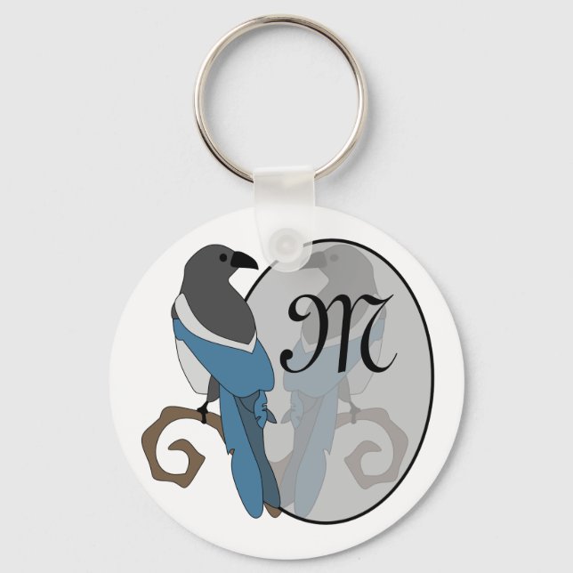 Porte-clés Black Billed Magpie Monogram (Recto)