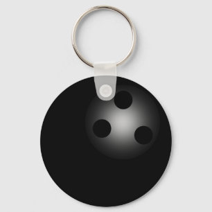 Porte-clés Black Bowling Ball Plain Simple Key Chain